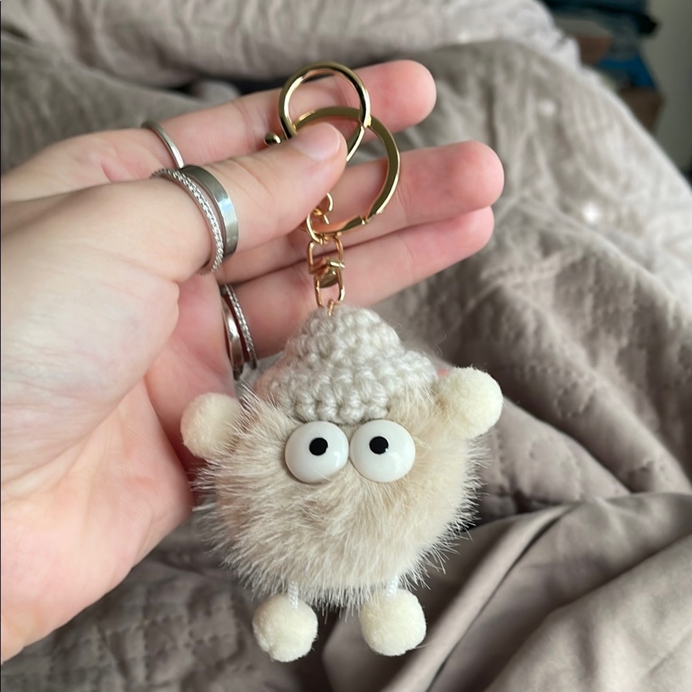 Cute Fluffy Cream Bagcharm